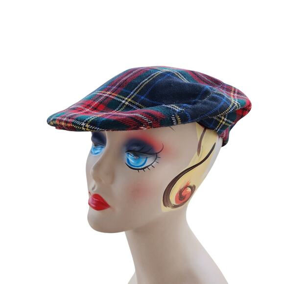 Prairie Landing Wool Plaid Golf Cap ? Scottish Tartan Newsboy Hat Beret NEW main image 4